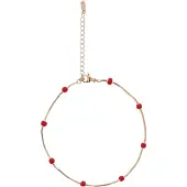 Gaya Bracelet or / rouge cerise
