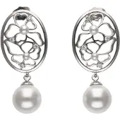 NAEMI Boucles d'oreilles argent / blanc perle