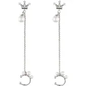 Gaya Boucles d'oreilles argent / blanc