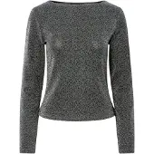 Pieces T-shirt gris argenté / noir