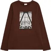 s.Oliver T-Shirt brun foncé / gris / noir