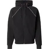 BOSS Sweat à capuche zippé en coton mélangé à détails passepoilés