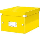 Leitz Boîte de rangement Click + Store , en carton, pour format A5, jaune