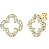 Yokoamii Boucles d'oreilles jaune d'or / transparent