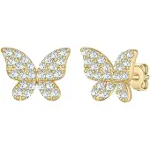 Yokoamii Boucles d'oreilles jaune d'or