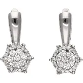 Faina Boucles d'oreilles argent / transparent