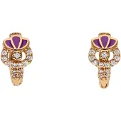 NAEMI Boucles d'oreilles or / violet / transparent