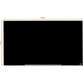 Nobo Tableau en verre Diamond , magnétique, attachable, noir, 1260 x 710