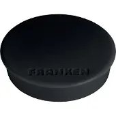 Franken aimants puissants , ronds, jusqu'à 2,5 kg, vernis spécial, Ø 38 mm, plastique, noir, 10 pièces