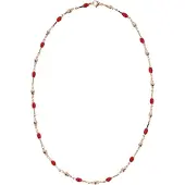 NAEMI Chaîne or / rouge