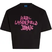 Karl lagerfeld Jeans B1w17054 Short Sleeve Top Noir M Femme
