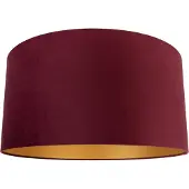 QAZQA Abat-jour en velours rouge 50/50/25 avec intérieur doré