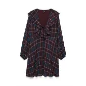 Vero Moda Robe 'VMEmilie' bleu / bleu clair / lie de vin