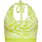 Mymo Tops en tricot vert / blanc cassé