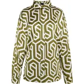 Dreimaster Klassik Chemisier olive / blanc