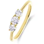 Lucardi Bague or / transparent