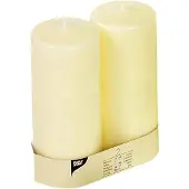 Papstar Stumpenkerzen "Ivory" mit Flachkopf