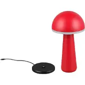 RL LIVE YOUR LIGHT Lampe de table LED portable FUNGO rouge 2 W, nuances de blanc, 200 lm, aluminium, dimensions : 31 x 16 x 16 cm, IP54,