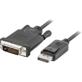 Lanberg Câble DisplayPort - - CA-DPDV-10CU-0018-BK - Noir - 1,8 m - Connecteur DisplayPort