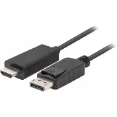 Lanberg Changeur de genre - CA-DPHD-11CC-0010-BK - DisplayPort vers HDMI - 1 m - 1080p - Noir