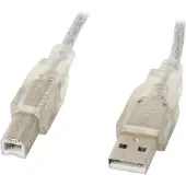 Lanberg 5M USB 2.0 Cable with Filtration, AM-BM - Connexion à haute vitesse avec un design transparent durable