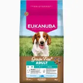 Eukanuba Adult S/M sans céréales au poisson de mer pour chien
