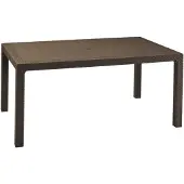 Keter Table de salle à manger Melody - 161 x 95 x 75 cm - Marron