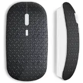 MANIACASE Souris sans fil - Plaque d'acier - Noir - Compatible Mac et PC - USB - WiFi