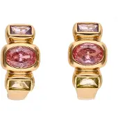 Gaya Boucles d'oreilles or / rouge clair