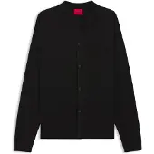 HUGO Veste en maille Regular avec finitions côtelées