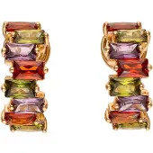 NAEMI Boucles d'oreilles jaune / or / rouge
