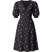 WOMAN VISION Robe-chemise noir / blanc