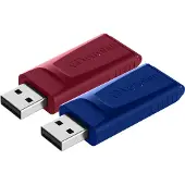 Verbatim Slider Usb 2.0 32gb Pendrive 2 Units Rouge,Bleu