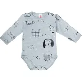 Makoma Barboteuse / body gris clair / noir