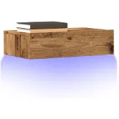 vidaXL Armoire TV avec lampes LED imitation vieux bois 60x35x15,5 cm
