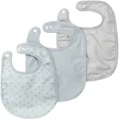 Roba Set De 3 Bavoirs En Coton Bio "Lil Planet" - 23x30 Cm - Certifié Gots - Bleu Ciel