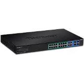 Trendnet TPE 1620WSF - Commutateur - C2+ - intelligent - 16 x 10/100/1000 (PoE+) + 4 x SFP Gigabit partagé - Montable sur rack - PoE+ (370 W)