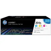 Hp Ink 304A Tri-pack - pack de 3 - jaune, cyan, magenta - originale - LaserJet - cartouche de toner (CF372AM)