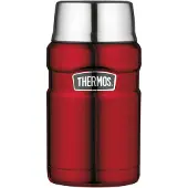 Thermos Stainless King Food Jar 0.71L Récipient Isotherme - cranberry red polished