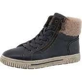Mustang Bottines à lacets 'Janique' beige foncé / marine / brun foncé