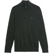 Lyle & Scott Tonal Eagle Marino Half Zip Sweater Noir M Homme