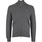 Gant Cardigan Texture Gris