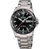 Festina Montre à affichage analogique '- Watch Calendario Titanium - Quartz watch movement - Watch case width: 43 mm' noir