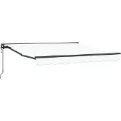 vidaXL Cadre d'auvent blanc 300 x 250 cm en polyester avec revêtement PU