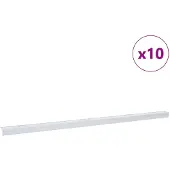 vidaXL Nez de marche 10 pcs Argent 67 cm Aluminium
