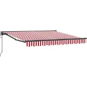 vidaXL Cadre de store rouge et blanc 300 x 250 cm