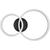 TRIO Plafonnier LED, noir, moderne, L 51 cm