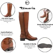 Tamaris Femme Bottes élégantes 1-25618-43 Marron