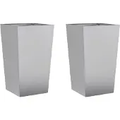 vidaXL Jardinières 2 pcs 45x45x75 cm acier galvanisé