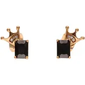 NAEMI Boucles d'oreilles or rose / noir